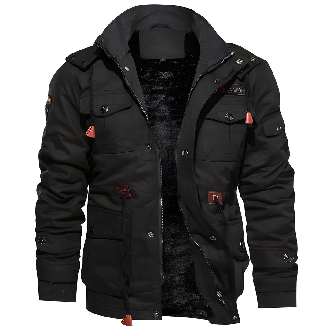 Vento | Praktische Militärjacke mit Fleece-Kapuze 9