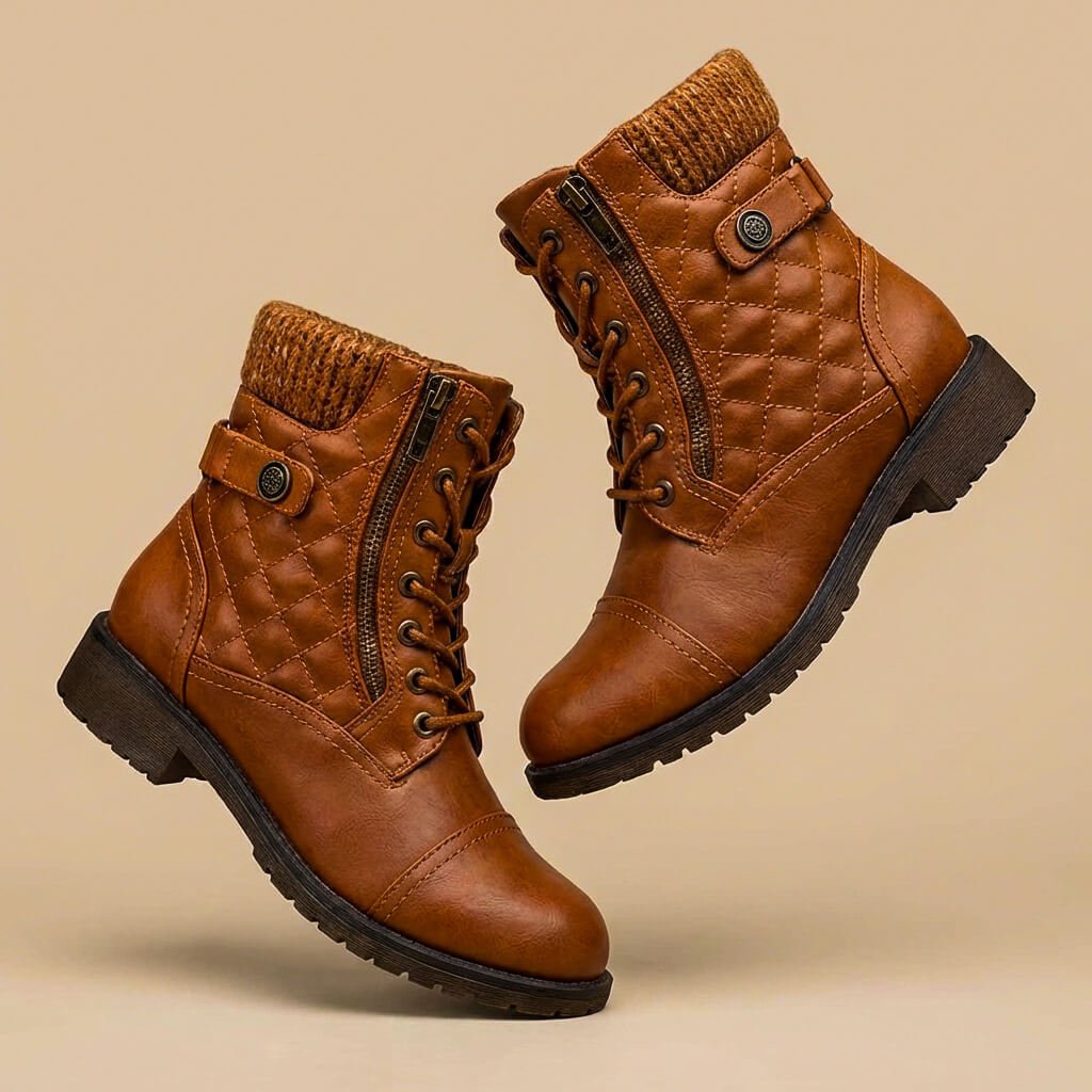 Victoria | Elegante und zeitlose gestepptem Leder Stiefel 0
