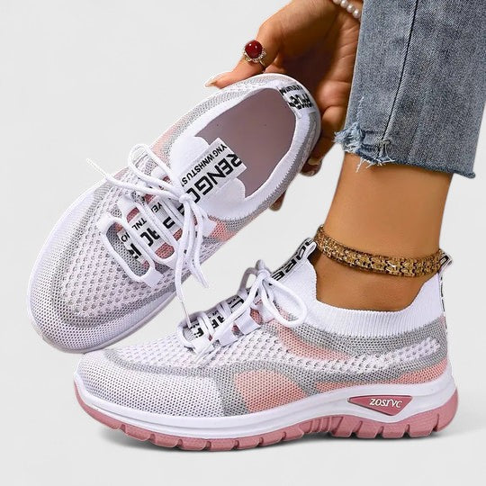 Viola | Atmungsaktive & Komfortable Damen Sneaker – Orthopädische Schnür-Walking-Sneaker 4