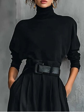 Viona | Elegantes, Figurbetontes Rollkragen Zweiteiler Set 2