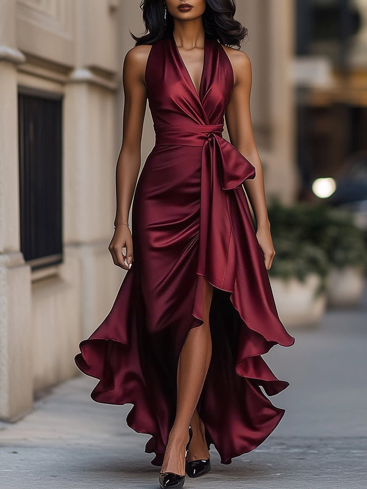 Zelari | Dramatisch Elegantes Maxikleid mit Hohem Schlitz 6