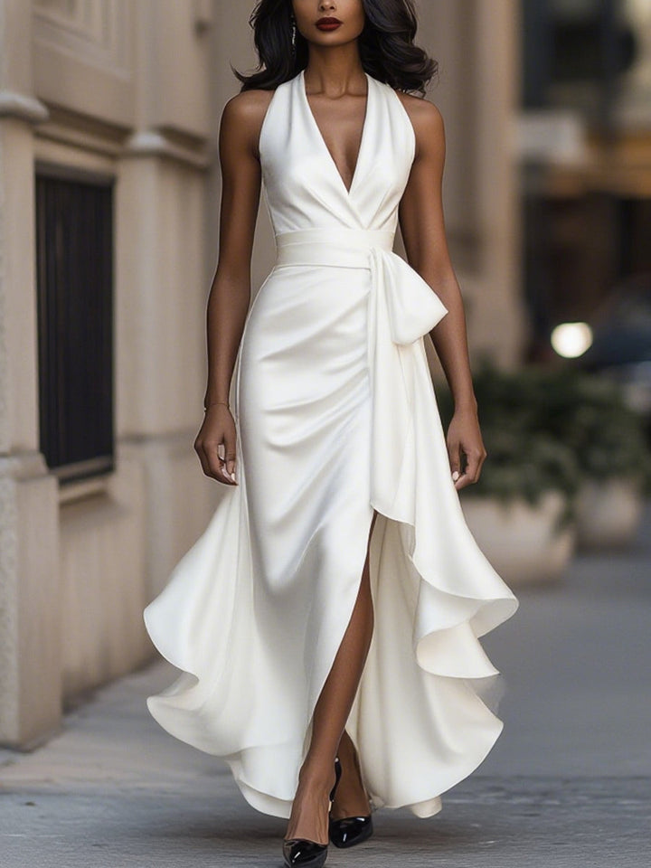 Zelari | Dramatisch Elegantes Maxikleid mit Hohem Schlitz 7
