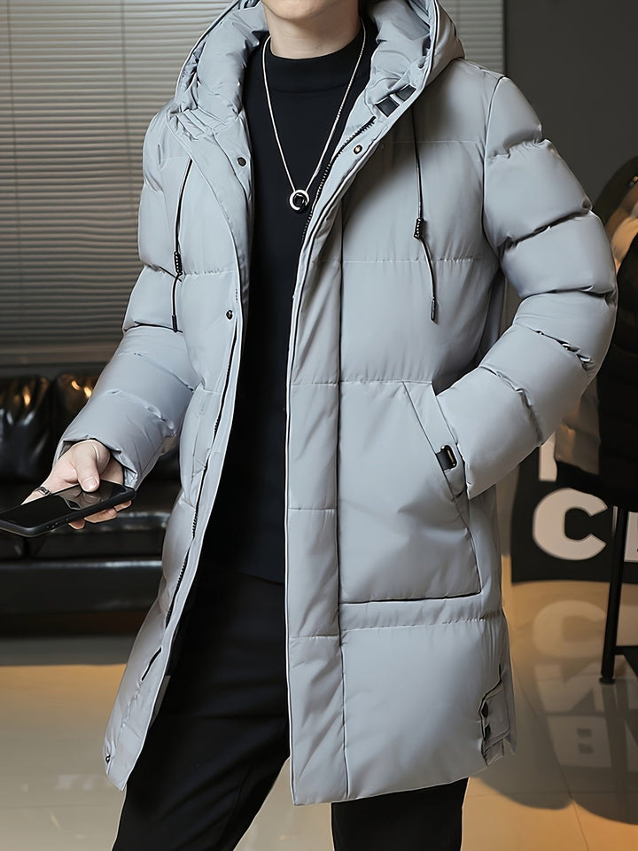Donovan | Hooded Longline Puffer Coat – Eleganter Winterstil für Männer