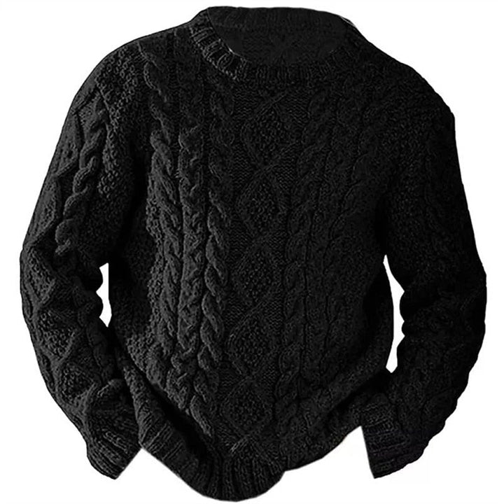 Ellis | Kabelstrick Pullover mit Rundhalsausschnitt