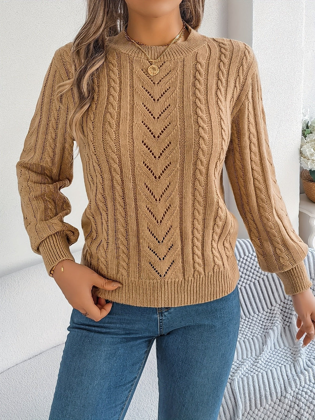 Blythe | Strickpullover mit Kabelmuster