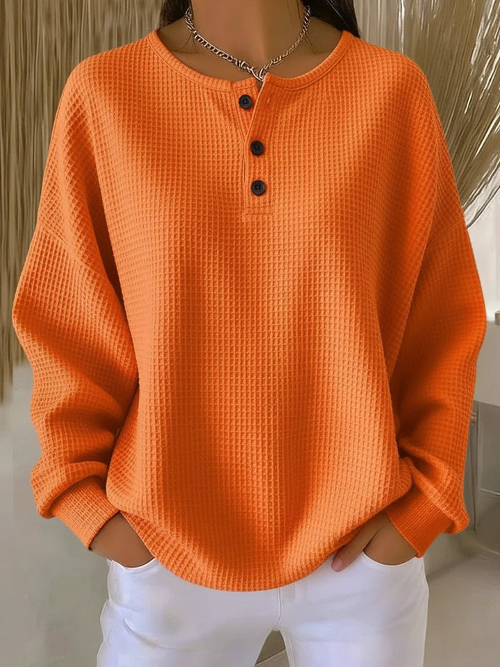 Lina | Casual Women's Oversized Waffle-Knit Sweater