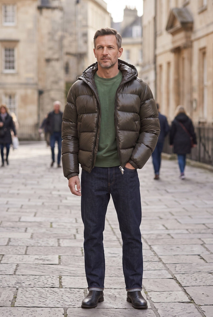 Zephyr | Herren Steppjacke – Lässiger Schnitt mit Kapuze