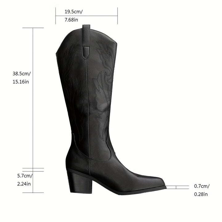 Sienna | Stylish Western Cowboy Boots with a Wide Calf Fit