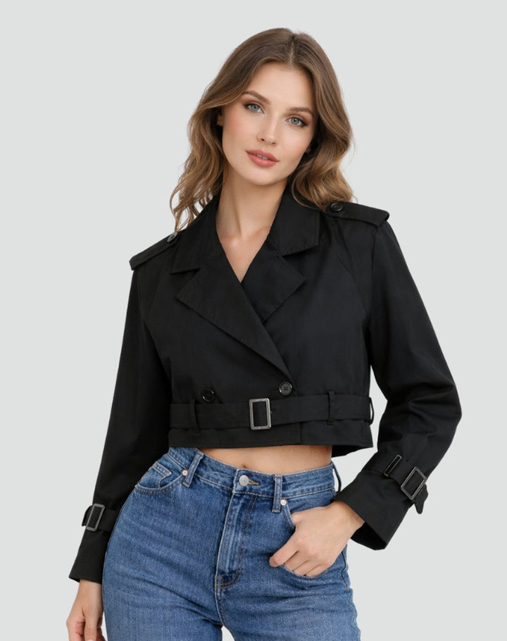 Selina | Short Fitted Trench Coat with an Elegant Silhouette