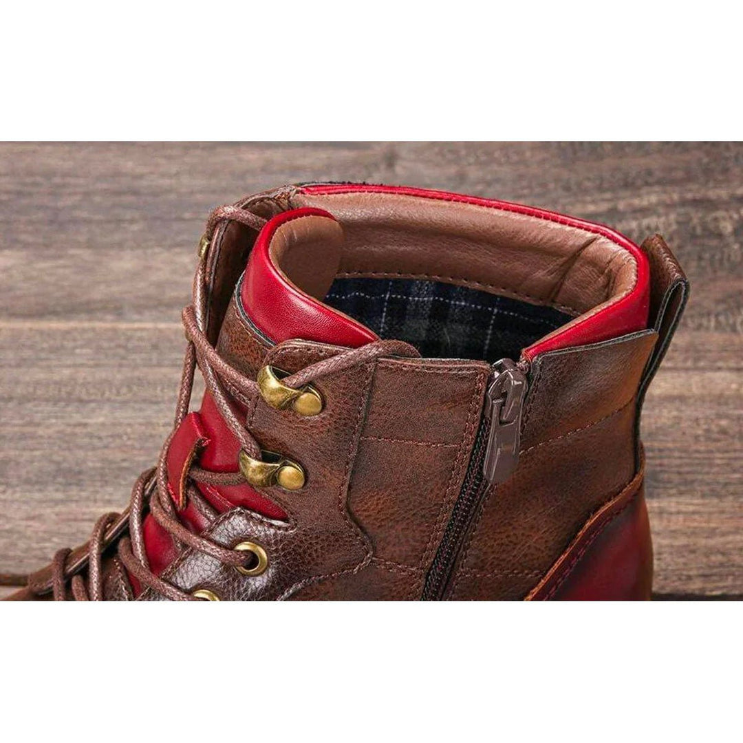 Victor | Elegant Genuine Leather Oxford Boots for Men