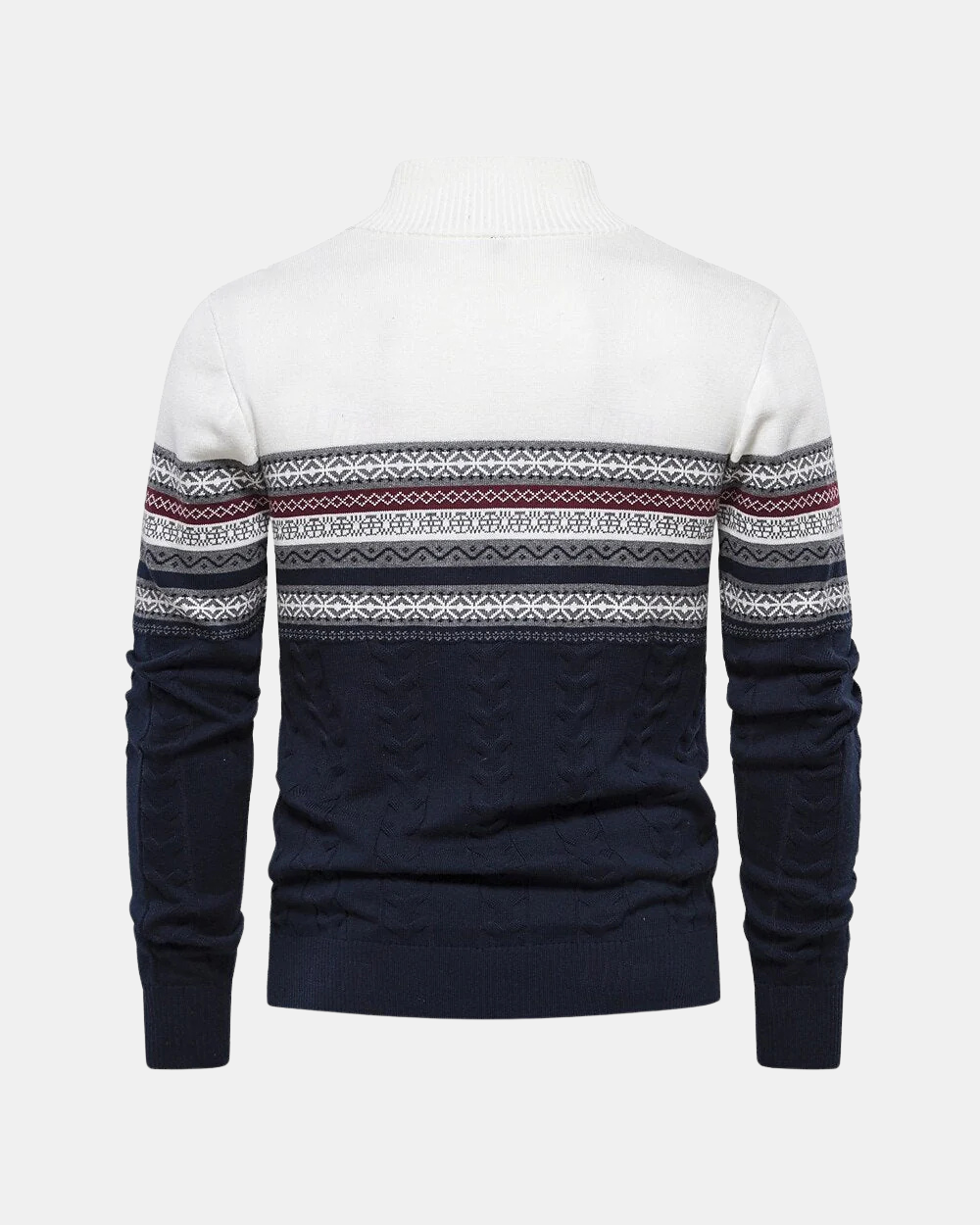 Givalli | Baumwoll Zip-Pullover mit Muster