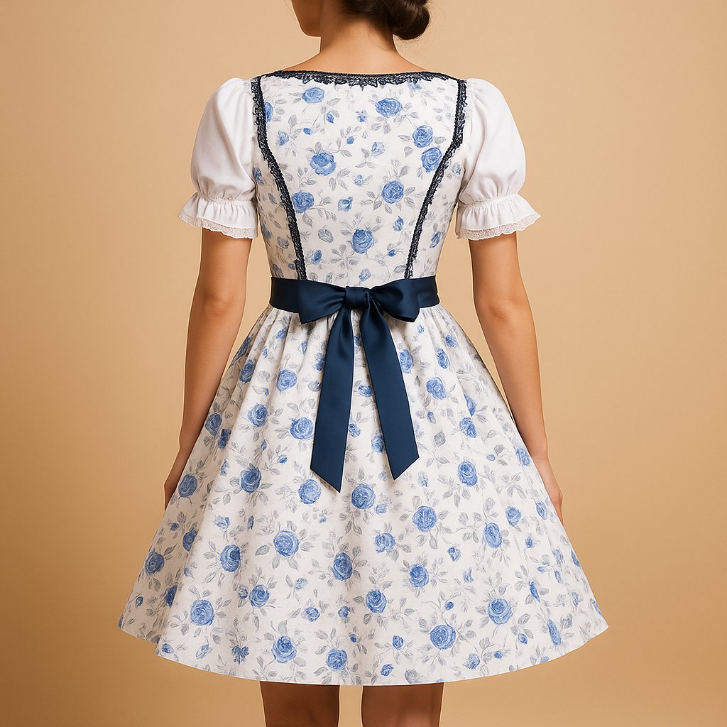Petra | Elegant Lace Dirndl Dress with Apron for Oktoberfest