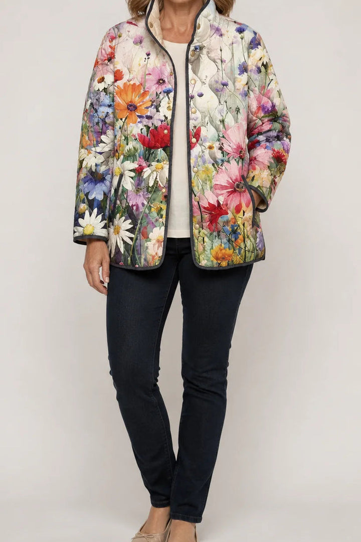 Wearbella | Floral Print Quilted Puffer Jacket für Frauen