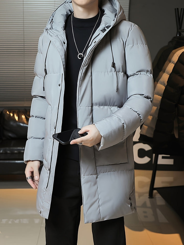 Donovan | Hooded Longline Puffer Coat – Eleganter Winterstil für Männer