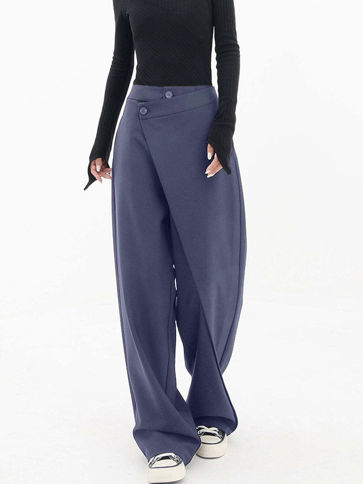 Celina | Modern and Asymmetrical Baggy Wide-Leg Trousers