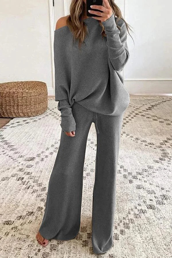 Sandra | Modern and Asymmetrical Two-Piece Knit Set