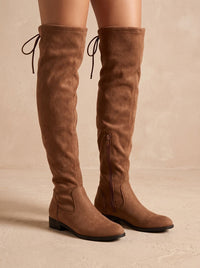 Elena | Elegant over-the-knee boots made of soft faux suede