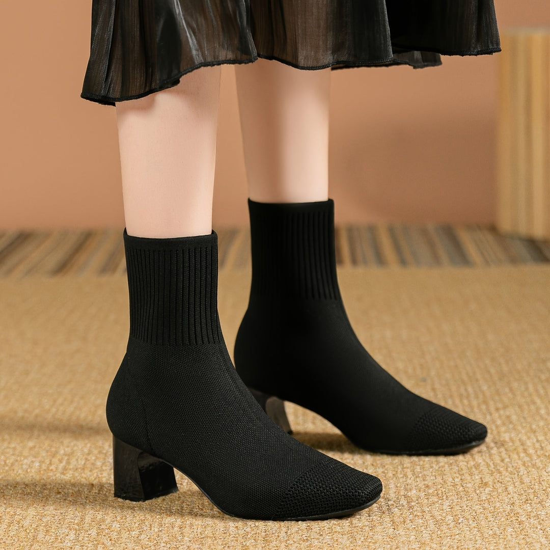 Kerstin | Modern and Elegant Knit Ankle Boots