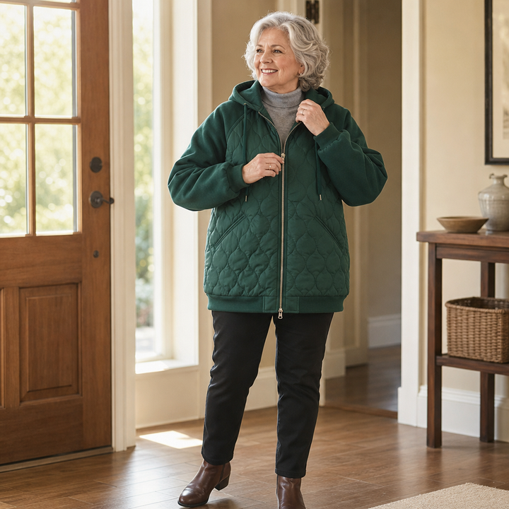 Wearbella | Spliced Quilted Hooded Puffer Jacket – Bequeme warme Jacke für kalte Tage