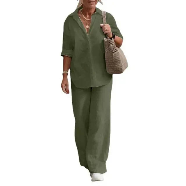 Maria | Airy and Elegant Two-Piece Linen Set