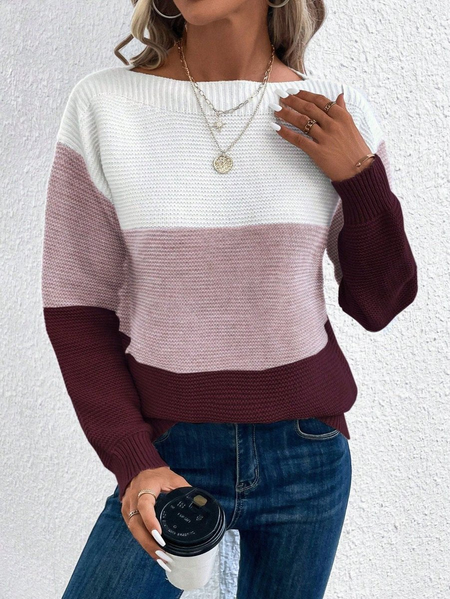 Emma | Modern Color-Block Knit Sweater for Women