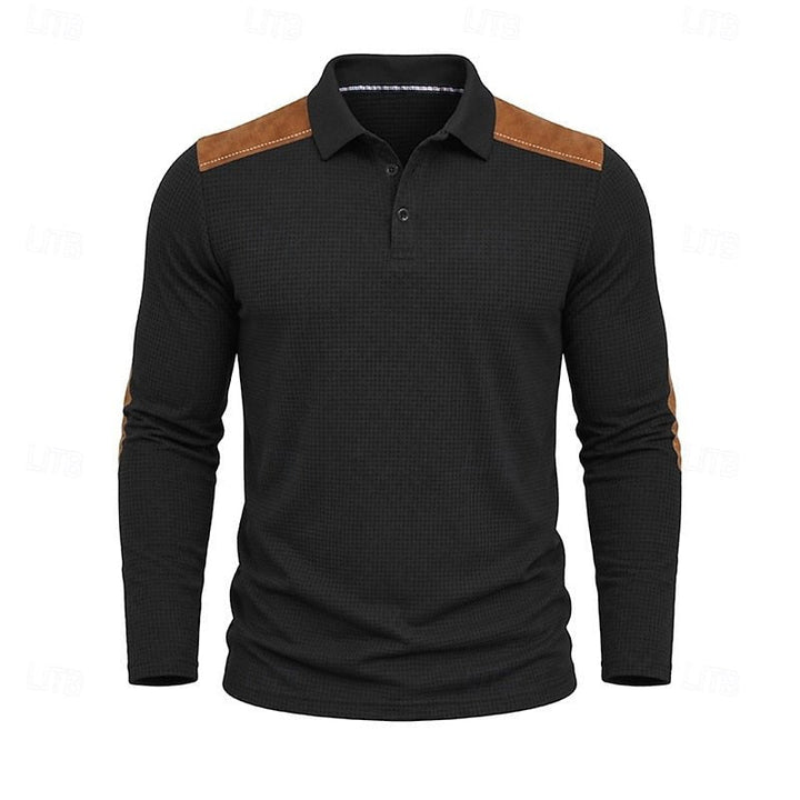 Bennett | Texturiertes Colour Block Polo-Shirt für Herren