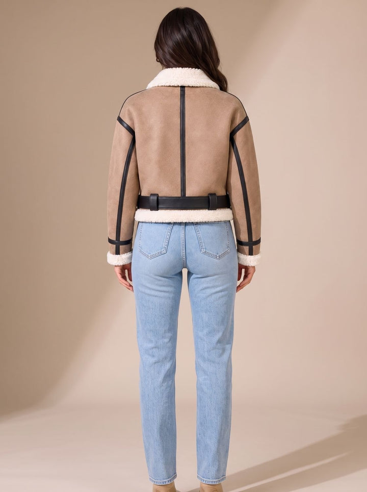 Marlene | Teddyjacke – Kurze Teddyjacke im Aviator-Stil für Damen