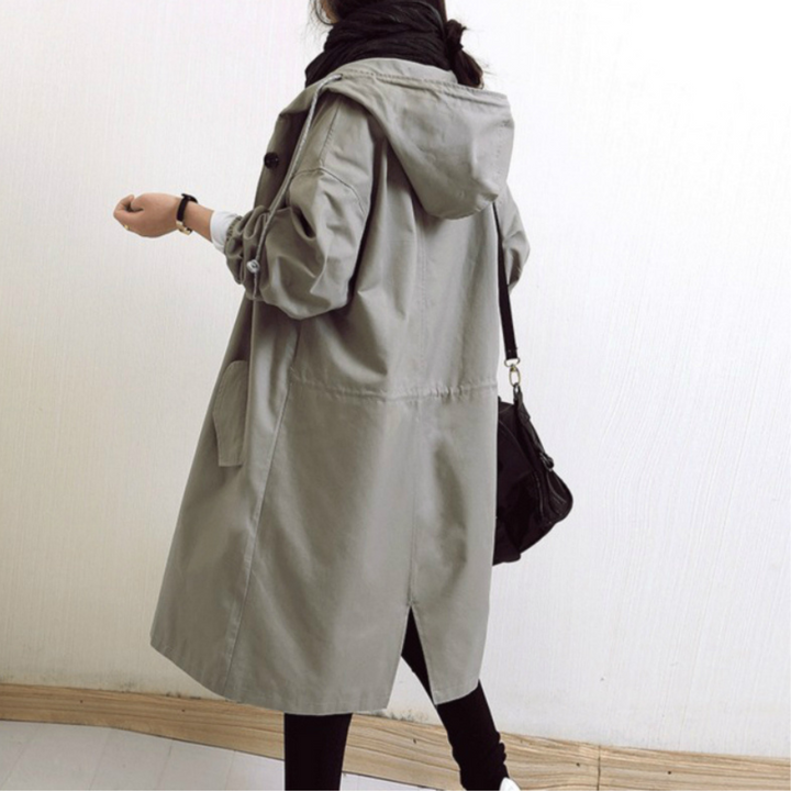 Valentina | Long Hooded Trench Coat for Style and Comfort