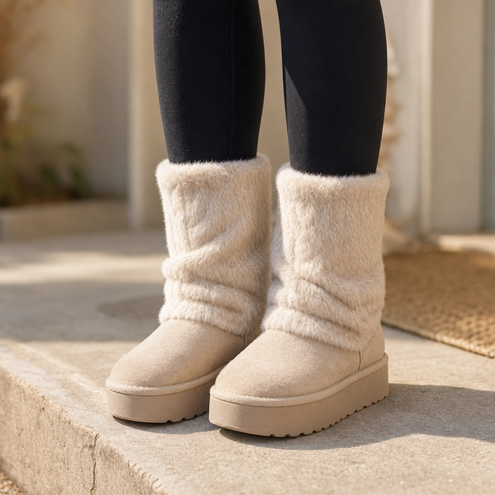 SnugLift | Plattform Winterstiefel mit Kunstfell für Damen