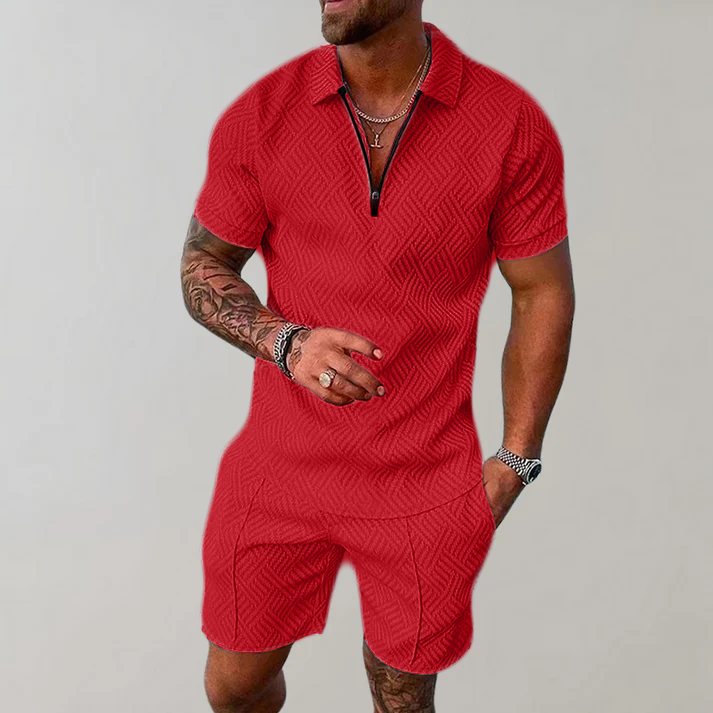 Dylan | Polo Shirt und Shorts Set für Herren – Modernes Design