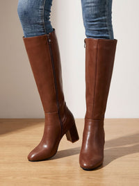 Marlene | Elegant knee-high boots with a comfortable block heel