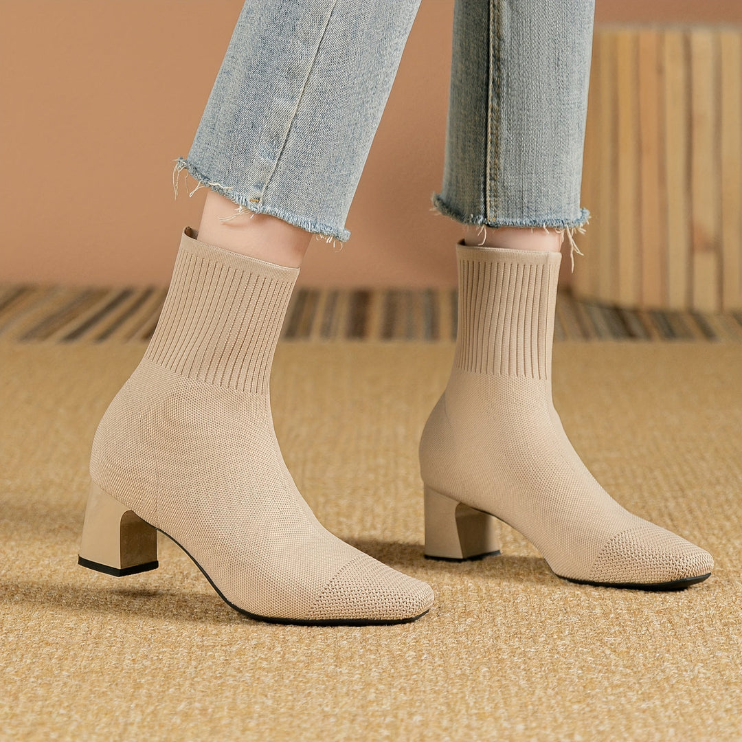 Kerstin | Modern and Elegant Knit Ankle Boots