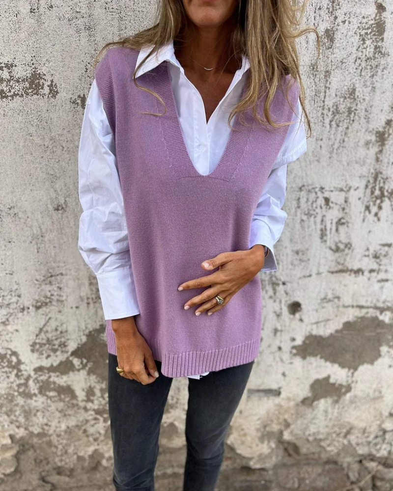 Emma | Elegant and Classic Women's Knitted Vest for Every Occasion