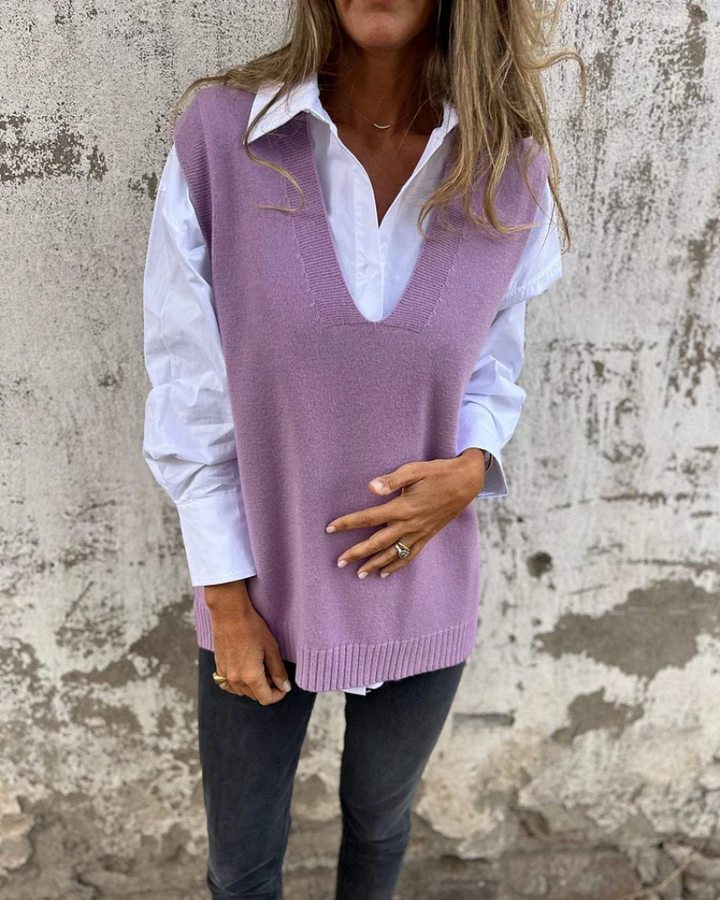 Emma | Elegant and Classic Women's Knitted Vest for Every Occasion