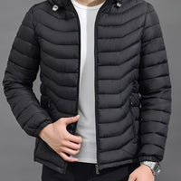 Fabian | Leichte Herren-Pufferjacke mit Abnehmbarer Kapuze