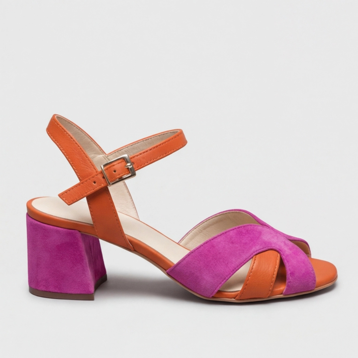 Amanda | Orthopädische Chunky Heels im Farbblock-Design