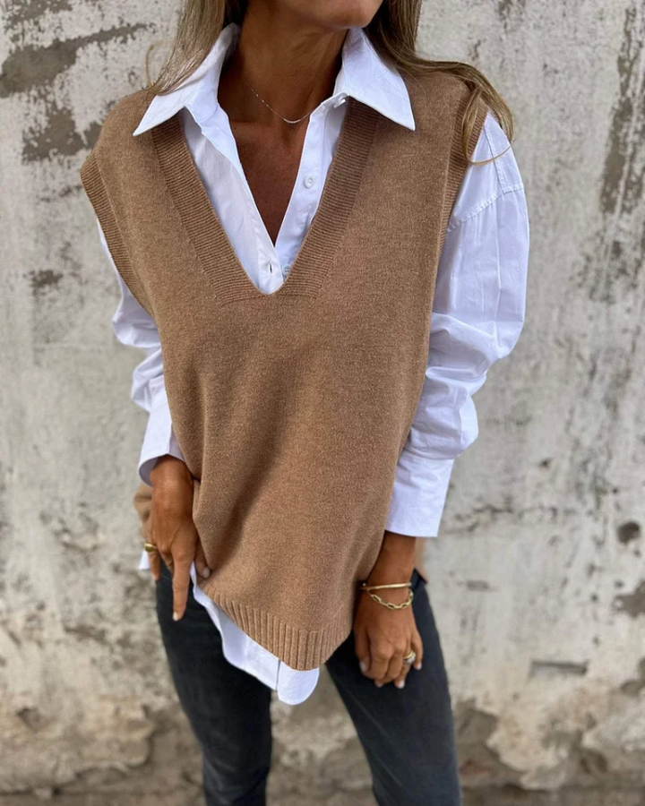 Emma | Elegant and Classic Women's Knitted Vest for Every Occasion