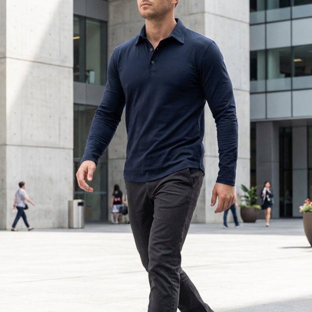 Andrei | Langarm Poloshirt – Casual Stil für Herren