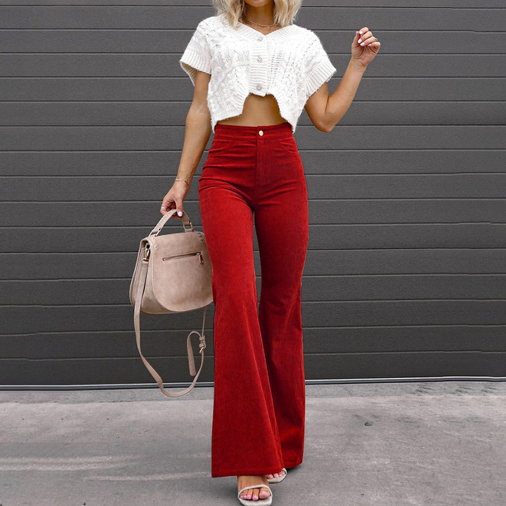 Courtney | Curve-Fit Bellbottoms – Chic High-Waisted Style for Women