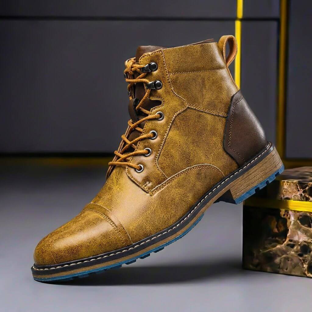 Jake | Two-Tone Leather Boots – Handcrafted Style for Men