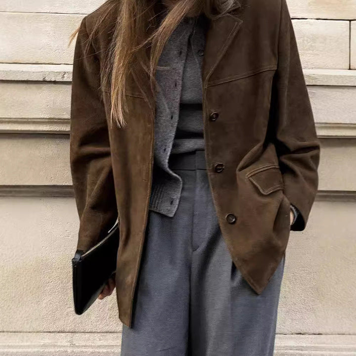 Heike | Eleganter Und Stilvoller Suede Blazer