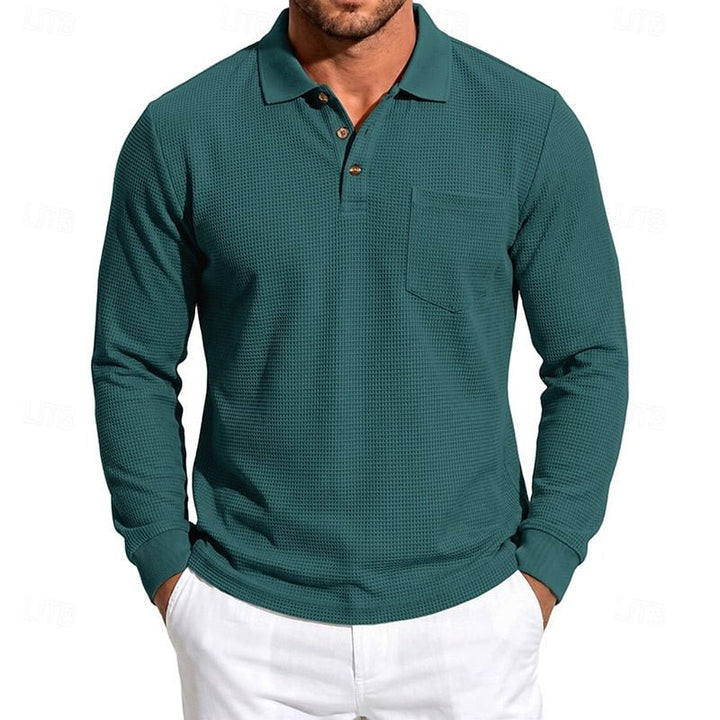 Quentin | Langärmliges Polo-Shirt mit Struktur