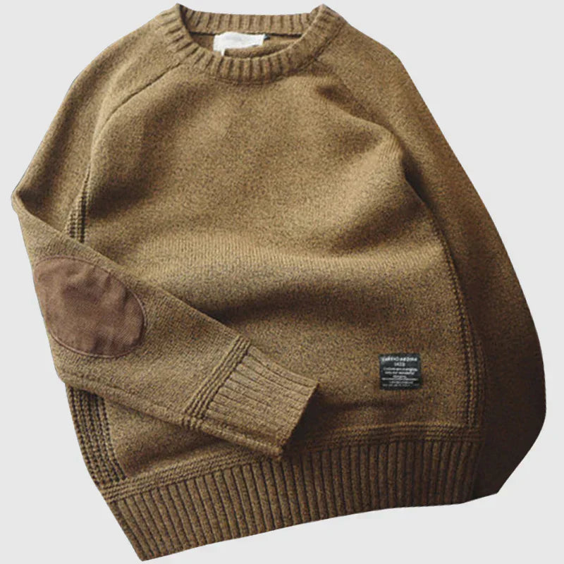 Lukas | Classic Men's Knit Sweater with Elbow Patches