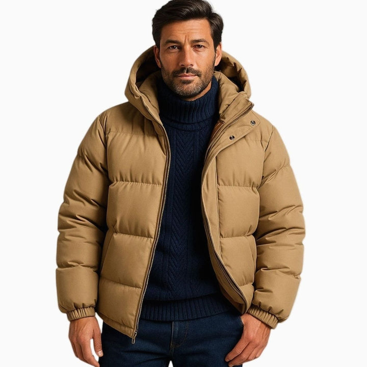 Aiden | Kapuzen Pufferjacke für Herren – Gemütliche Steppoptik