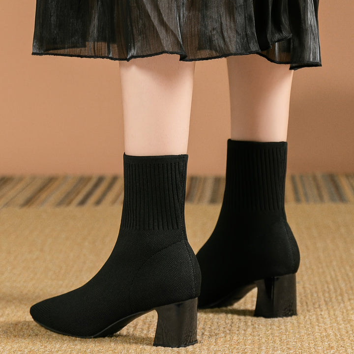 Kerstin | Modern and Elegant Knit Ankle Boots