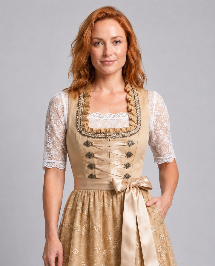 Theresa | Romantic Oktoberfest Dirndl Dress with Lace Blouse