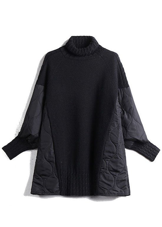Hailey | Patchwork Pullover with Funnel Neck for Women