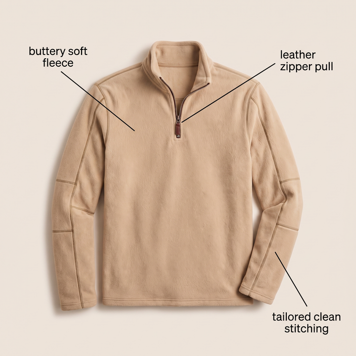 Hollingworth | Fleece Pullover – Bequemer Quarter Zip für Männer