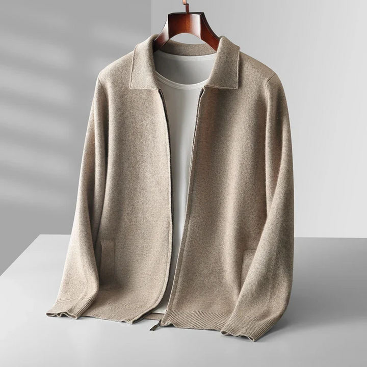 David | Modern and Elegant Men's Cardigan with Zipper
