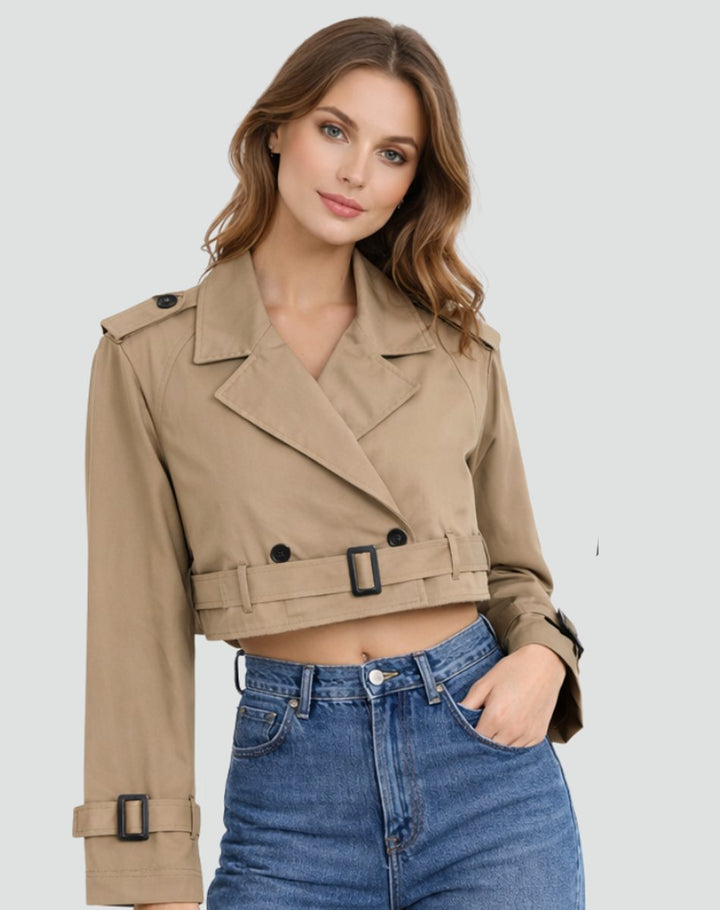Selina | Short Fitted Trench Coat with an Elegant Silhouette